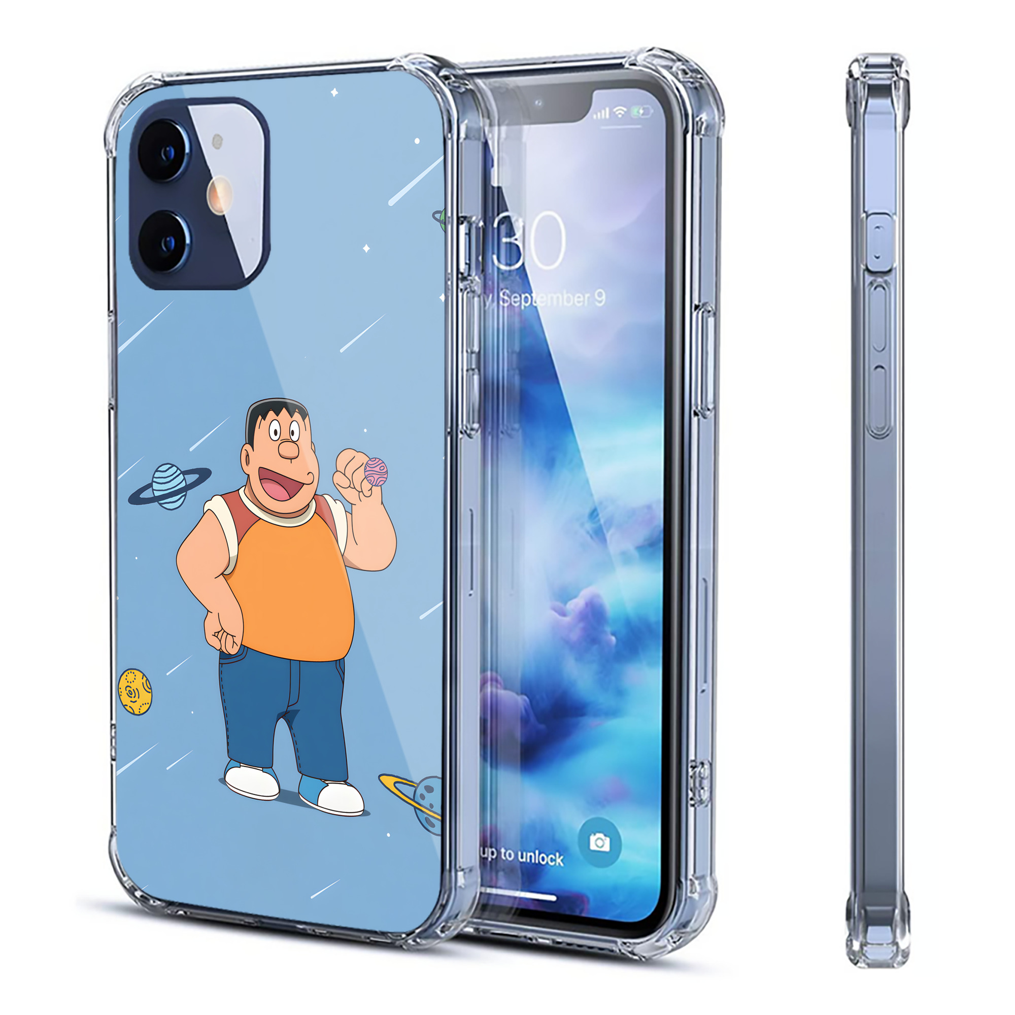（画像用） ドラえもん Doraemon 【iPhone 12シリーズ対応】透明スマホケース（クリアソフトケース）
